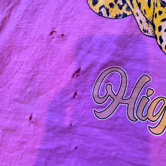 Def Leppard animal rock metal band tee shirt distressed vintage sz XL pink - Picture 4 of 7